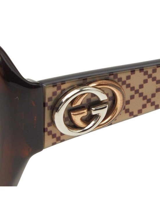 Gucci Interlocking Brown Plastic Eyewear main image 5